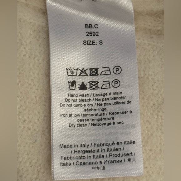 Ganni Alpaca Wool Blend Cream Knit Sweater - Picture 9 of 9